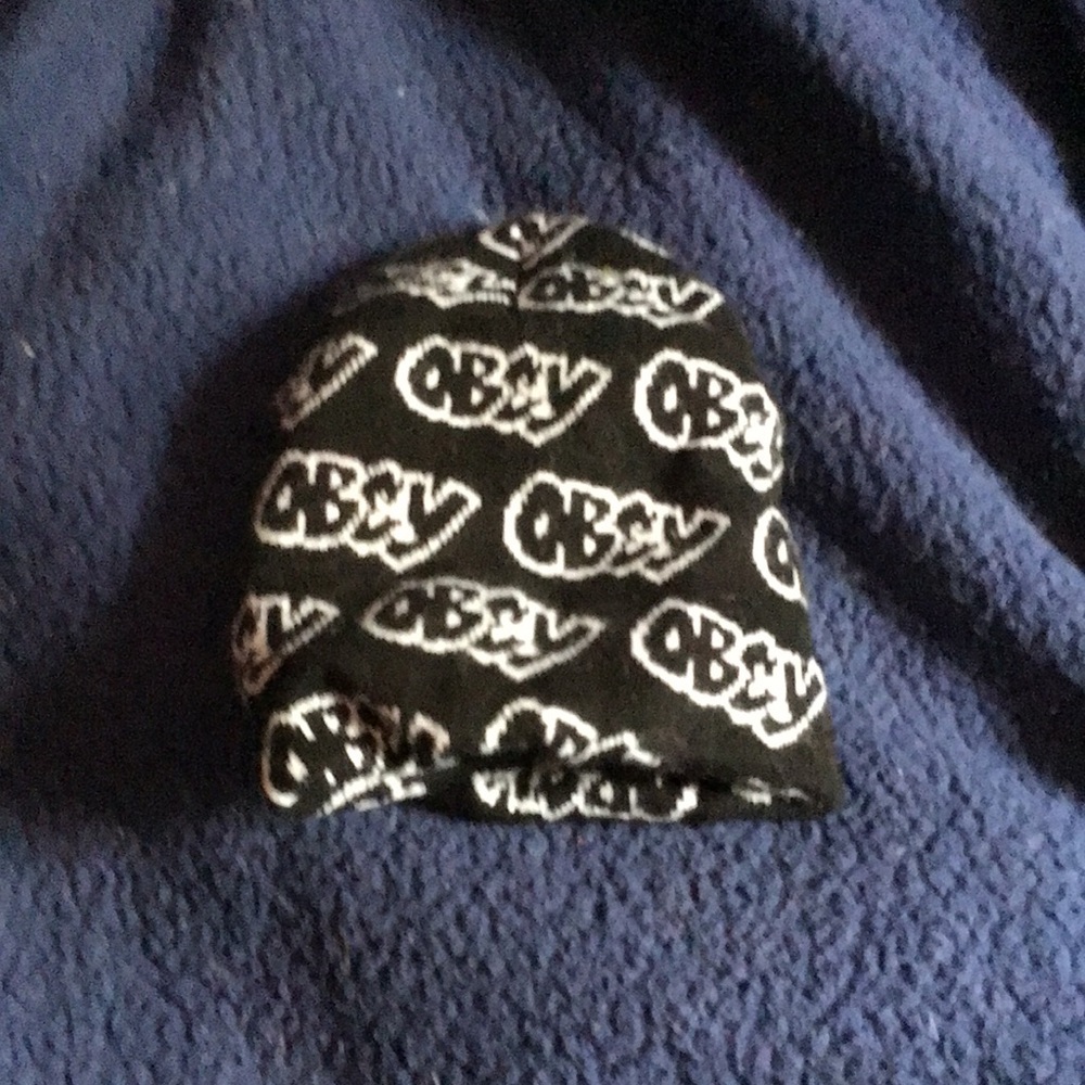 Y2K obey beanie
